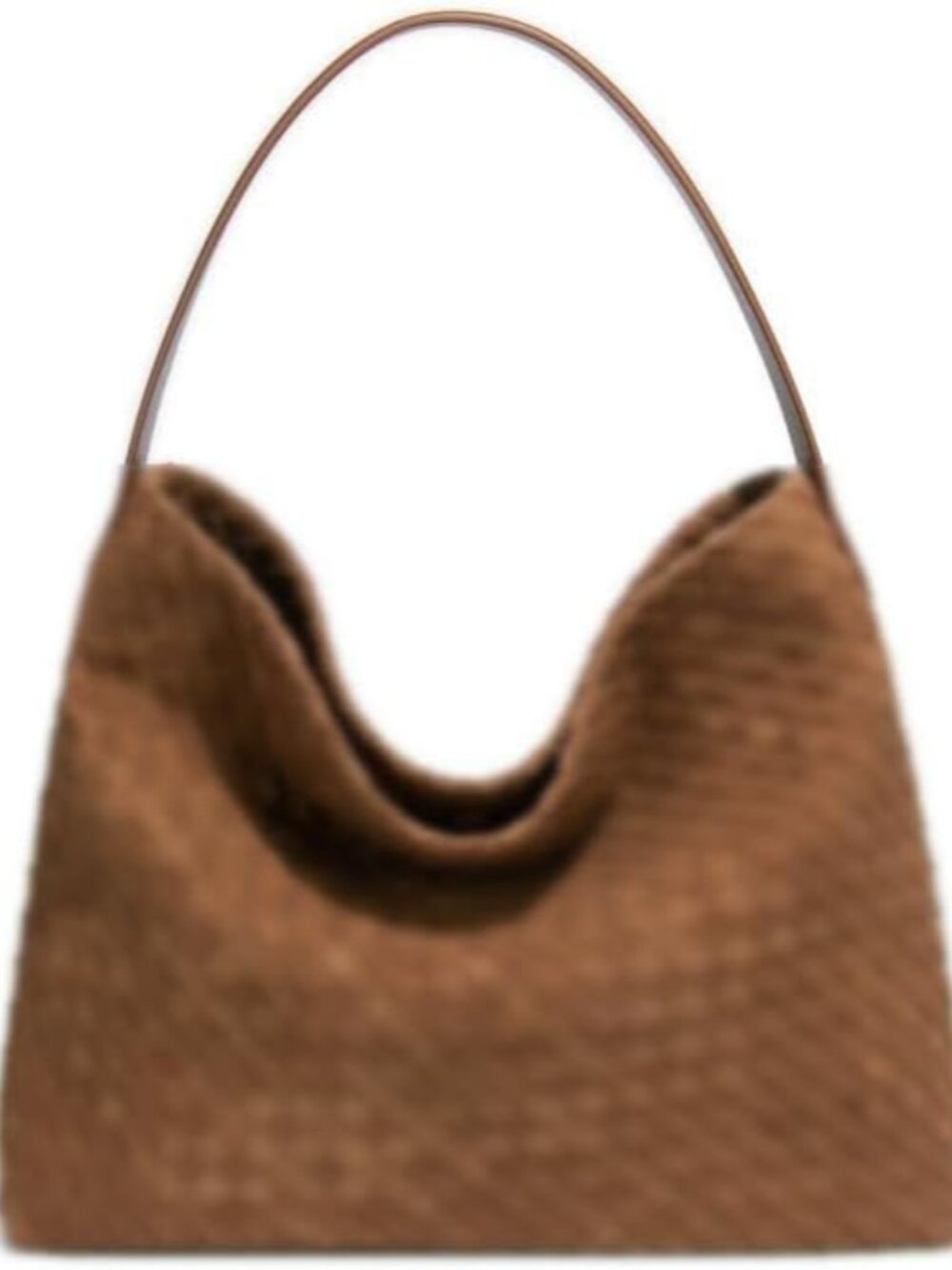 Woven Suede Shoulder Bag for Women Suede Hobo Bag Tote Elegant Handbag Satchel f